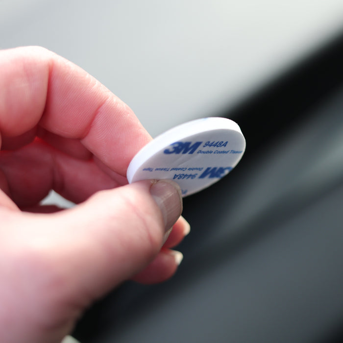 Included double-sided adhesive pad for securing the Fireball car fragrance diffuser to your dashboard or centre console.