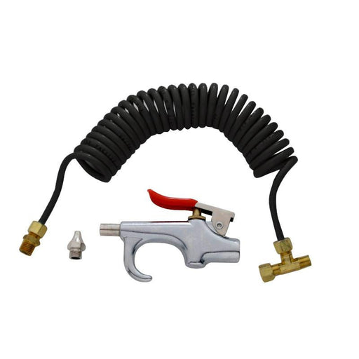 AIR BLOW GUN KIT (DELUXE) w/12 HOSE, SNAP - IN "T" & EXTRA NOZZLE - Lovecars - Westchrome - Interior - W5188 - 18406129867