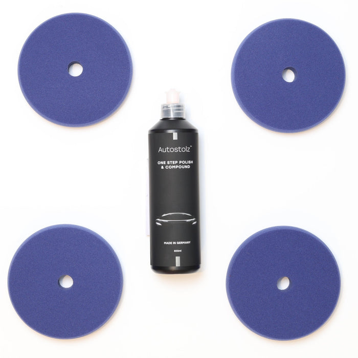 Autostolz Euro Polishing Kit | 4 German Made 1-step Polishing Pads - Lovecars - Autostolz - Polishing Pads - ZK4EUROBOTTLE - 