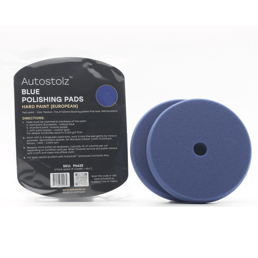Autostolz/Rockcar Blue Euro Polishing Pad (Euro 1 step) - Made in Germany - Lovecars - Autostolz - Polishing Pads for Paint - 5 inch - P662E - 810096300034