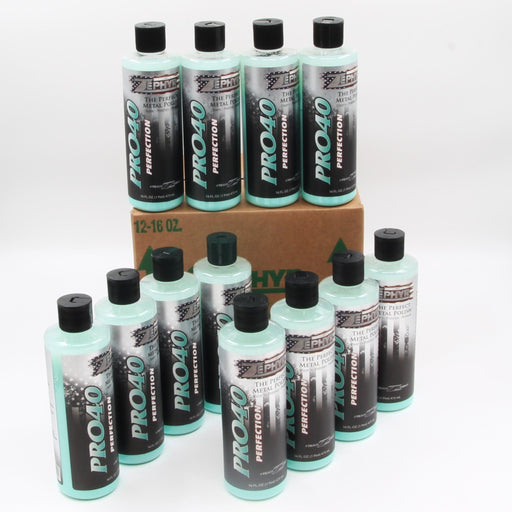 Box of Pro 40 Metal Polish - Box Of 12 16 oz / 473ml Bottles - Lovecars - Zephyr - Metal Polish - boxofpro40 -