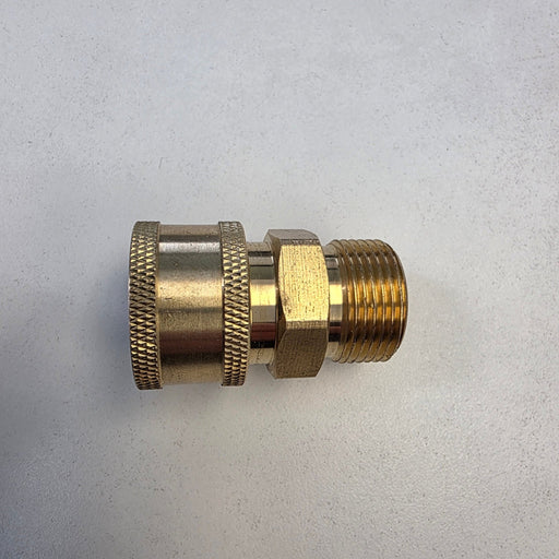 Brass Quick Connect Fitting - Adapter to add quick release. M22-14mm adapter with 3/8 quick connector - Lovecars - RockCar - Tools, Accessories, Adapters - D4232L - 