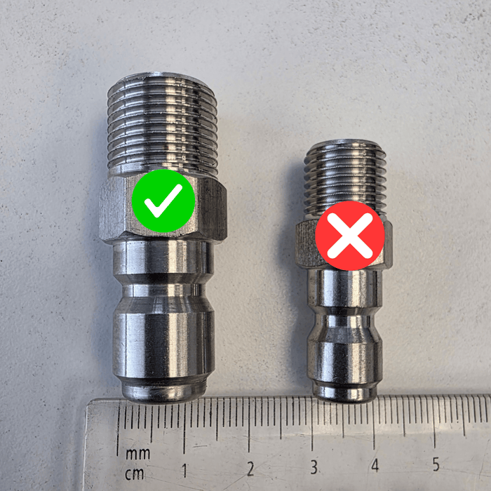 Brass Quick Connect Fitting - Adapter to add quick release. M22-14mm adapter with 3/8 quick connector - Lovecars - RockCar - Tools, Accessories, Adapters - D4232L - 
