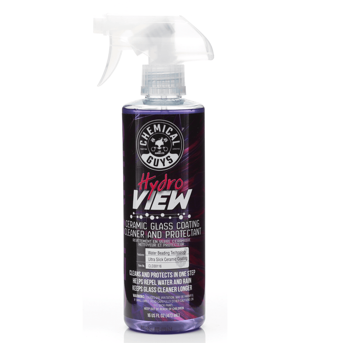 Chemical Guys HydroView Ceramic Glass Cleaner & Coating 473ml - Lovecars - Chemical Guys - Exterior Cleaning, Protection and Shine - CLD30116 - 842850107115