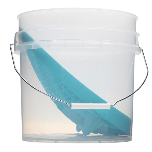 Clear Wash Bucket + Mint Blue Mitt Slide Kit – 17L - Lovecars - RockCar - Buckets - ZRB2322B - 