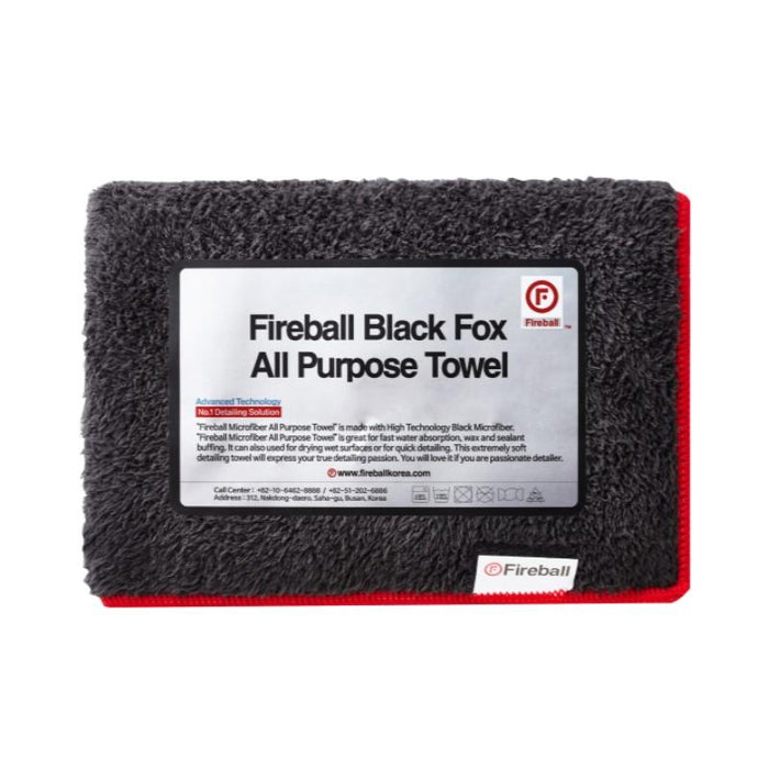 Fireball Black Fox All Purpose Towel - Lovecars - Fireball - Microfibre - FBBLACKFOXTOWEL7540-1 - 14048817