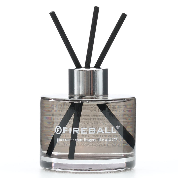 Fireball Flower House luxury car fragrance diffuser in premium glass bottle with chrome cap on white background at Lovecars with 3 sticks