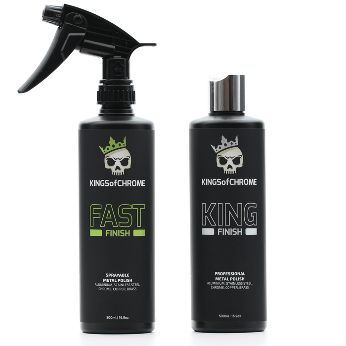 Kings of Chrome Metal Polish Pack – Fast & King (2 x 500ml) - Lovecars - Kings Of Chrome - Metal Polish - ZKC2PACK - 