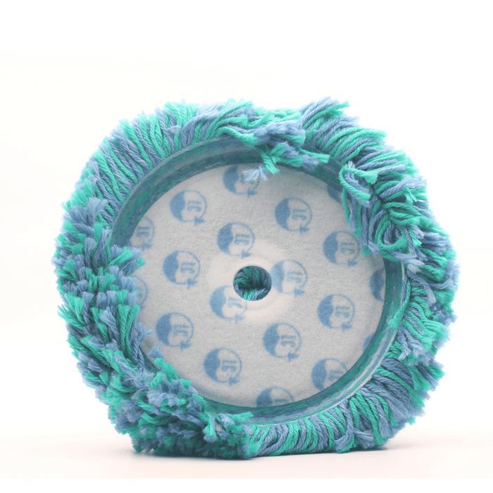 Lake Country Marine Blue Teal Twisted Medium Cut Wool Blend Curved Pad – 7.5"x1.5" - Lovecars - Lake Country - Polishing Pads - ML - 925 - 810161190690