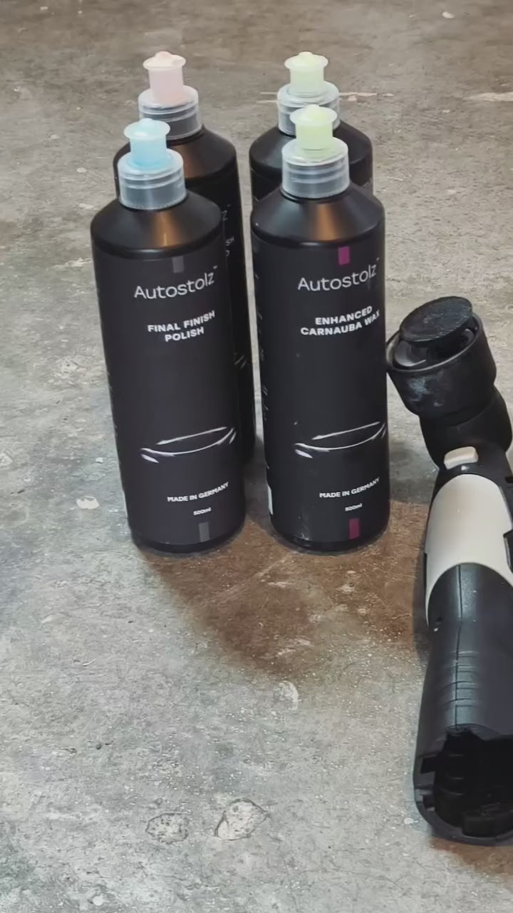 Professional detailer from Tiger Glow using a RockCar 15mm dual action polisher with Autostolz polish to remove paint defects and restore gloss | lovecars