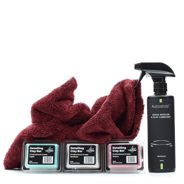 Rockcar Clay Kit – Pro | All 3 Grades + Lube + 2 Cloths - Lovecars - RockCar - Clay Bar - ZRCPROCLAYKIT - 