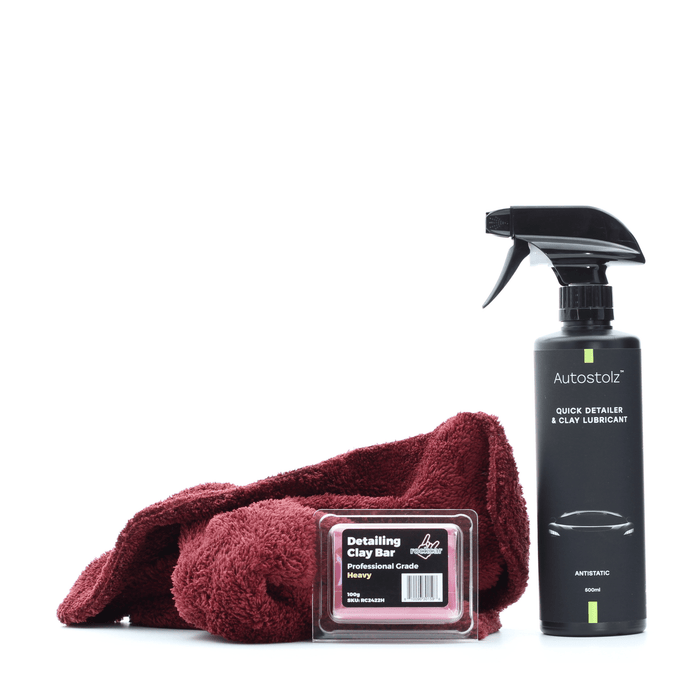 Rockcar Clay Kit – Starter | Clay Bar + Lube + Cloth - Lovecars - RockCar - Clay Bar - ZRCSTARTERCLAYKITHEAVY - 
