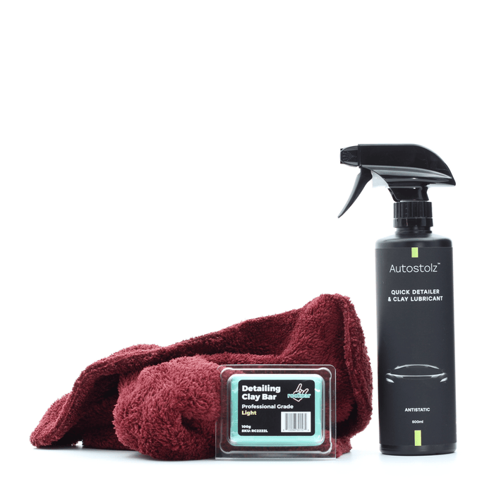 Rockcar Clay Kit – Starter | Clay Bar + Lube + Cloth - Lovecars - RockCar - Clay Bar - ZRCSTARTERCLAYKITLIGHT - 