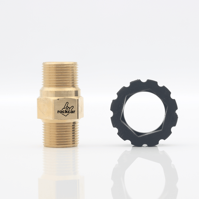 Rockcar M22 Male - to - Male Adapter – High - Flow Brass Joiner - Lovecars - Lovecars - Adapters - D2222J - 