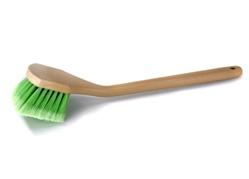 20" Angled Head Body & Wheel Brush Flagged-Tip Bristles (Green Polystyrene Head-Peach Handle) - lovecarsnz - Chemical Guys - Brushes - ACC_G01 - 0816276013435