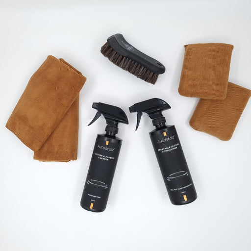 Best Leather Kit - Clean and Condition - New! Will Not clog perforated leather, includes Lanolin - Lovecars - Autostolz - Detailing Kits - ZA2322L -