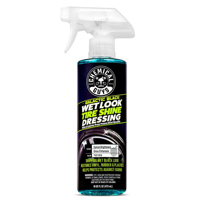GALACTIC BLACK WET LOOK TIRE SHINE DRESSING (16OZ, 473ml) - lovecarsnz - Chemical Guys - Exterior Cleaning, Protection and Shine - TVD11816 - 842850108303