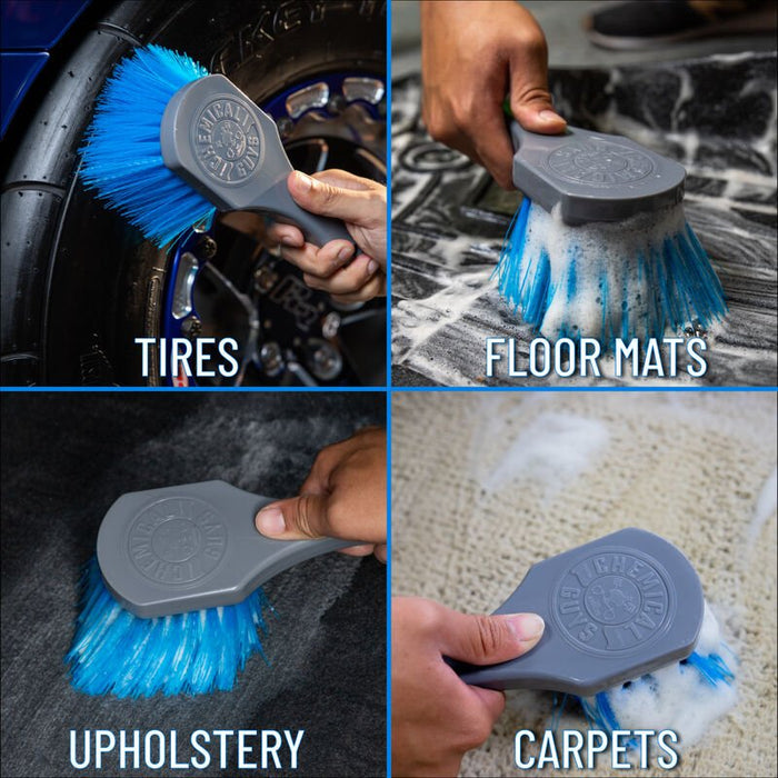 NEW Blue Stiffy Brush for Tires & Carpets - lovecarsnz - Chemical Guys - Cleaning - ACCG05 - 842850106330