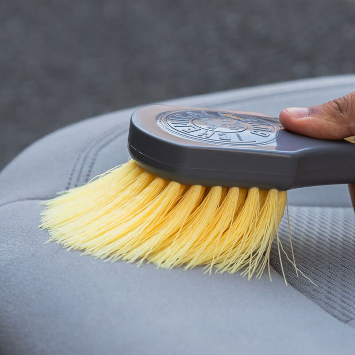 NEW Yellow Stiffy Brush for Carpets and Durable Surfaces - Lovecars - Chemical Guys - Cleaning - ACCG02 - 842850106347