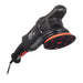 RockCar 15mm dual action polisher shown from front angle with 5 inch backing plate and cooling vents | lovecars