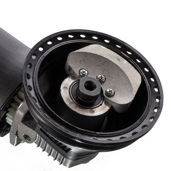 Steel counterweight and drive assembly inside the RockCar 15mm dual action polisher designed for improved balance, reduced vibration and smoother operation | lovecars