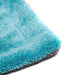Macro of Rockcar Performer towel corner showing edge banding and pile transition