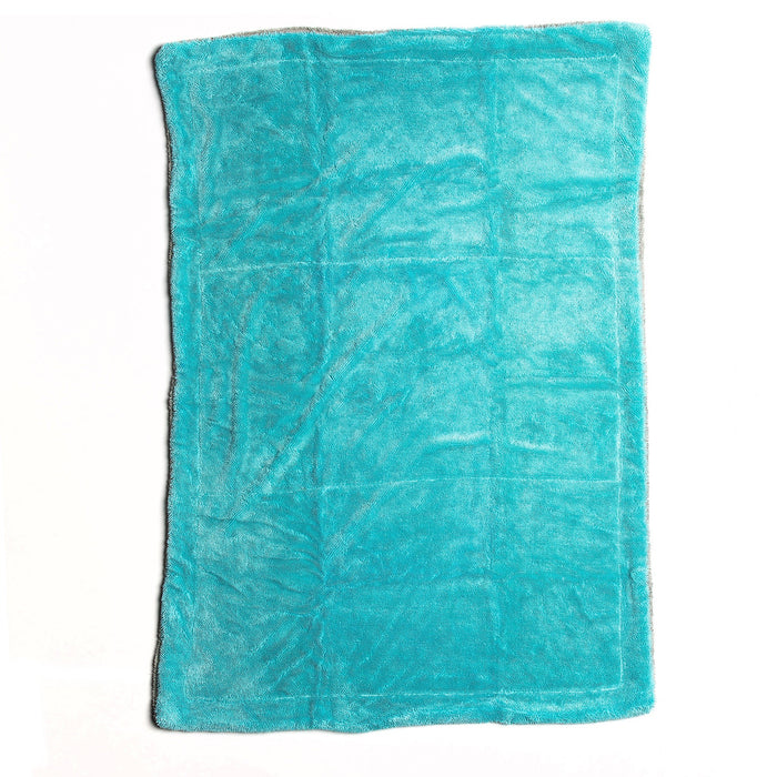 Rockcar Performer car drying towel flat lay teal side
