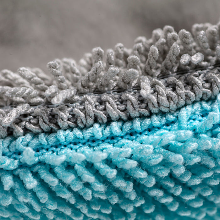 Side macro of Rockcar Performer microfiber pile showing strand length and density