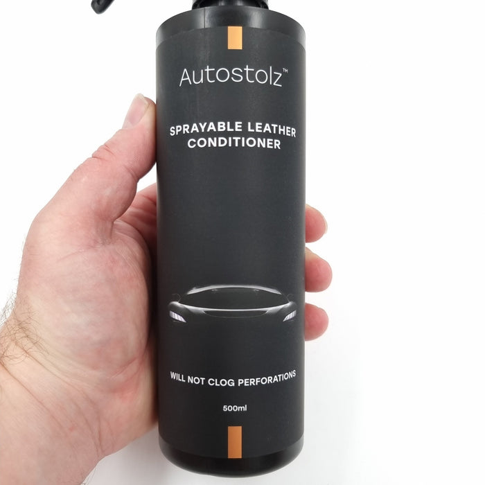 Sprayable Leather Conditioner (500ml) - natural lanolin - will not clog perforations - Lovecars - Autostolz - Leather Conditioner - A7262H - 00810096301307