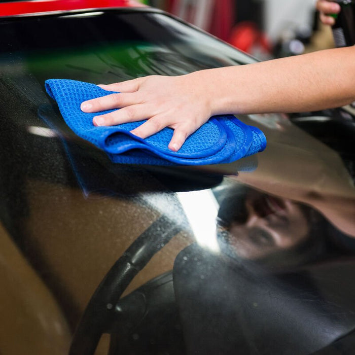 Ultimate Glass And Window Waffle Weave Premium Microfiber Towel, Blue 24" X 16" - lovecarsnz - Chemical Guys - Cloths, Towels, Applicators - MIC708 - 816276014296